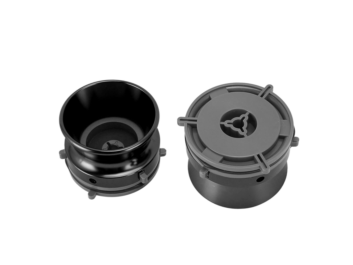 2 Adaptadores Para Concentrador Nab De 1/4" (10 Pulgadas) De Aleación De Aluminio Para Studer, Revox, Akai Y Teac (negro)