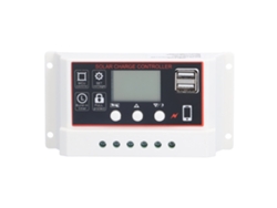 Controlador de Bateria Solar PWM 10A com LCD para Painéis e Baterias