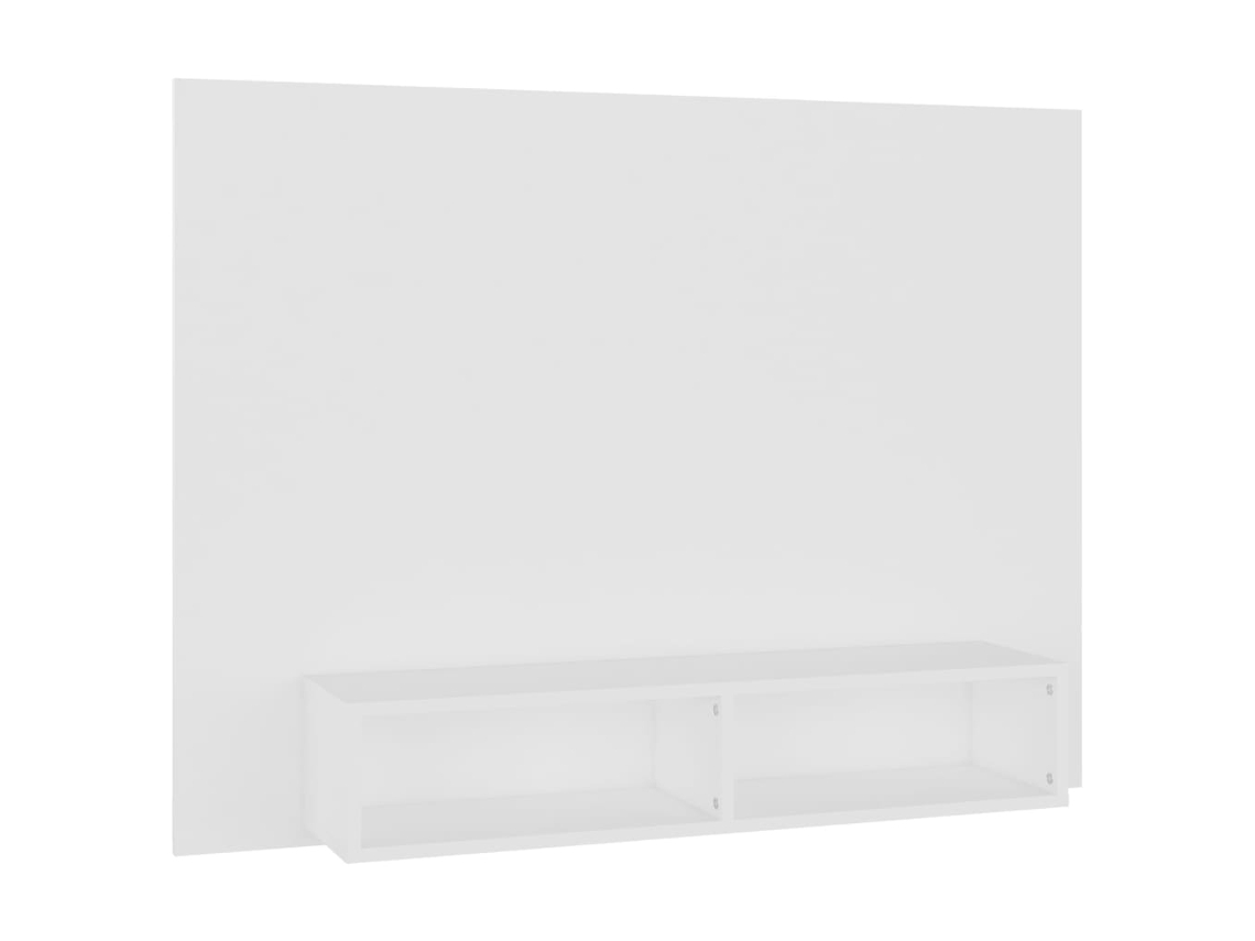 Mueble de TV de pared MAISON EXCLUSIVE en derivados de madera blanca (120x23,5x90 cm)