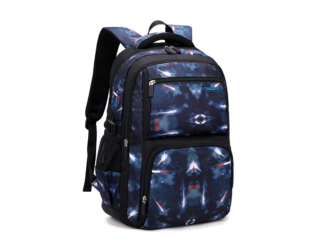 Mochila estudiantil Cielo Estrellado, conjunto de tres piezas, mochila azul oscuro, espacio, bolso pequeño
