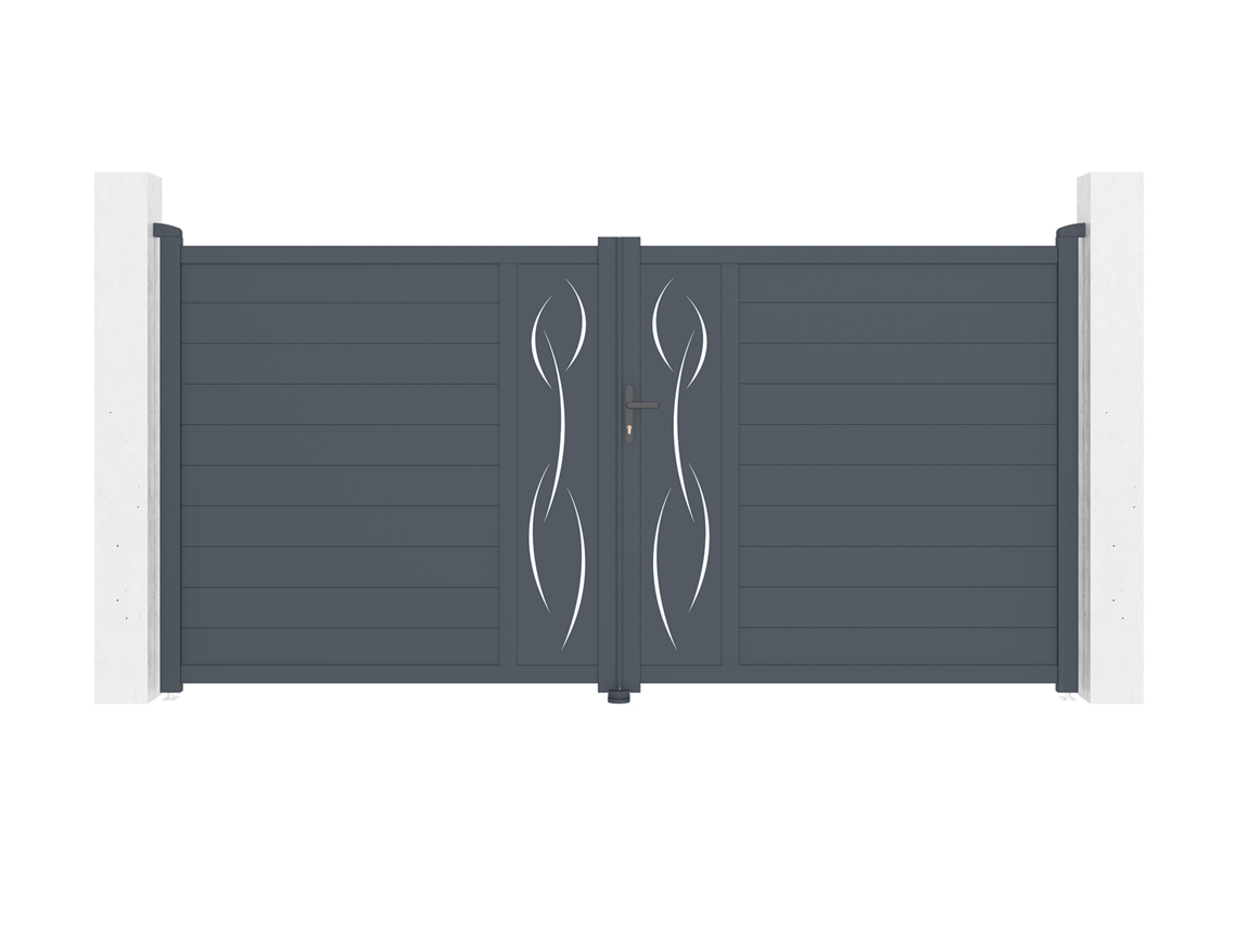Puerta batiente de aluminio life 3,5m H.180cm