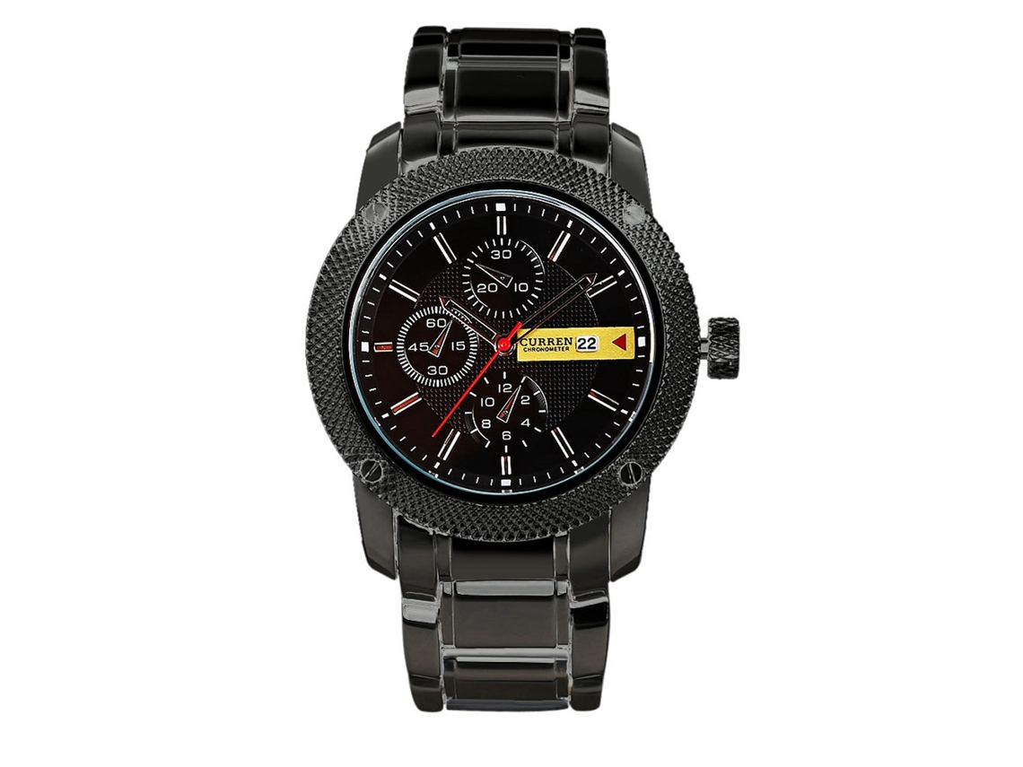 Reloj De Pulsera De Cuarzo Impermeable Para Hombre Curren Fashion Con Calendario