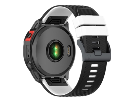 Correa de Silicona bicolor para Garmin Descent G1/Forerunner 935/Forerunner 945 - blanco/negro
