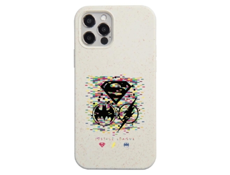 Funda Oficial Dc Comics Liga La Justicia Símbolos Píxeles Warner Bros Compostable para iPhone 12 Pro PHONECASES3D