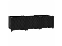 Arriate VIDAXL Negro Polipropileno (120x40x38 cm)