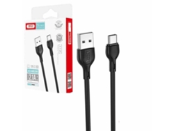 Cable USB-A macho / USB-C macho 1 m negro XO