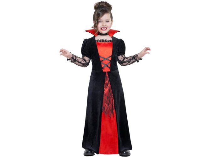 Disfraz de Niña DISFRAZZES Vampiresa Encaje (Talla: 10 a 12 años)