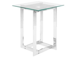 Mesa de centro BELIANI Crystal de Vidrio templado Plateado 52x40x52