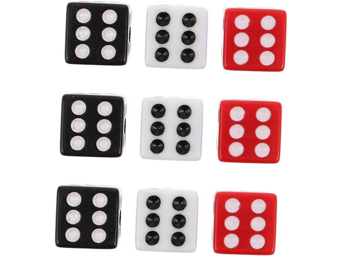 Juego De Perillas Para Guitarra Eléctrica Para Control De Volumen Y Tono, Juego De 9 Piezas, Plástico, Forma De Dado