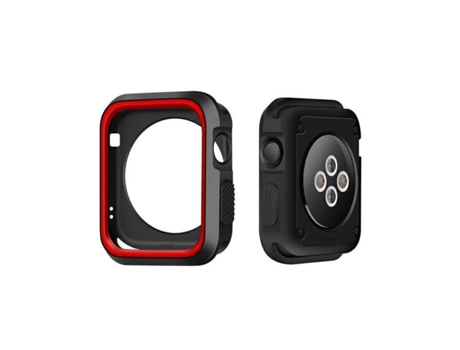 Carcasa de Protección Reforzada para Apple Watch Se (2022) 44mm GIFT4ME Negro/Rojo