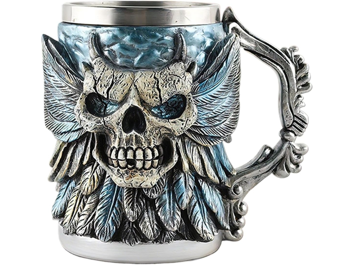 Jarra De Cerveza - Diseño De Calavera - Envases Reutilizables - 500 Ml - Decoración Para Estudio, Ho