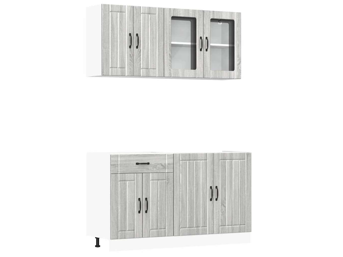 Juego de 4 gabinetes de cocina Sonoma Grey EXCLUSIVO DE MAISON