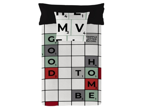 Funda de Edredón NATURALS Scrabble (Algodón - 260 x 220 cm)