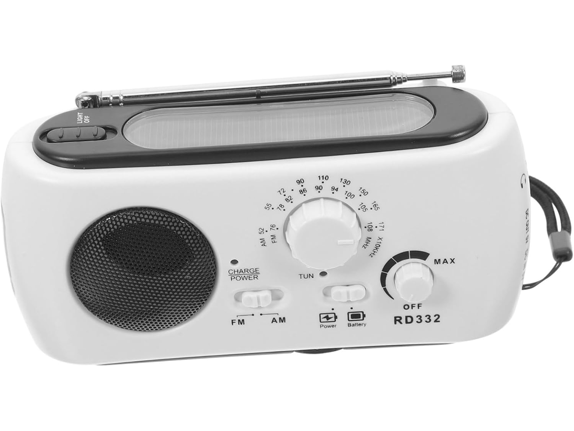 Radio Solar De Emergencia, Manivela, Linterna Led Portátil Recargable, Cargador