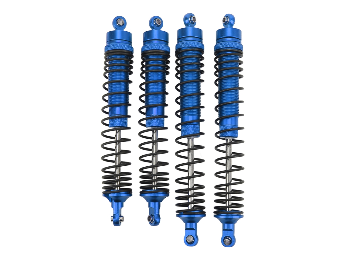 Amortiguadores Delanteros Y Traseros Ajustables De Aleación De Aluminio Para Coche Rc Axis Rbx10 Ryft 4wd 1/10, Azul Oscuro.