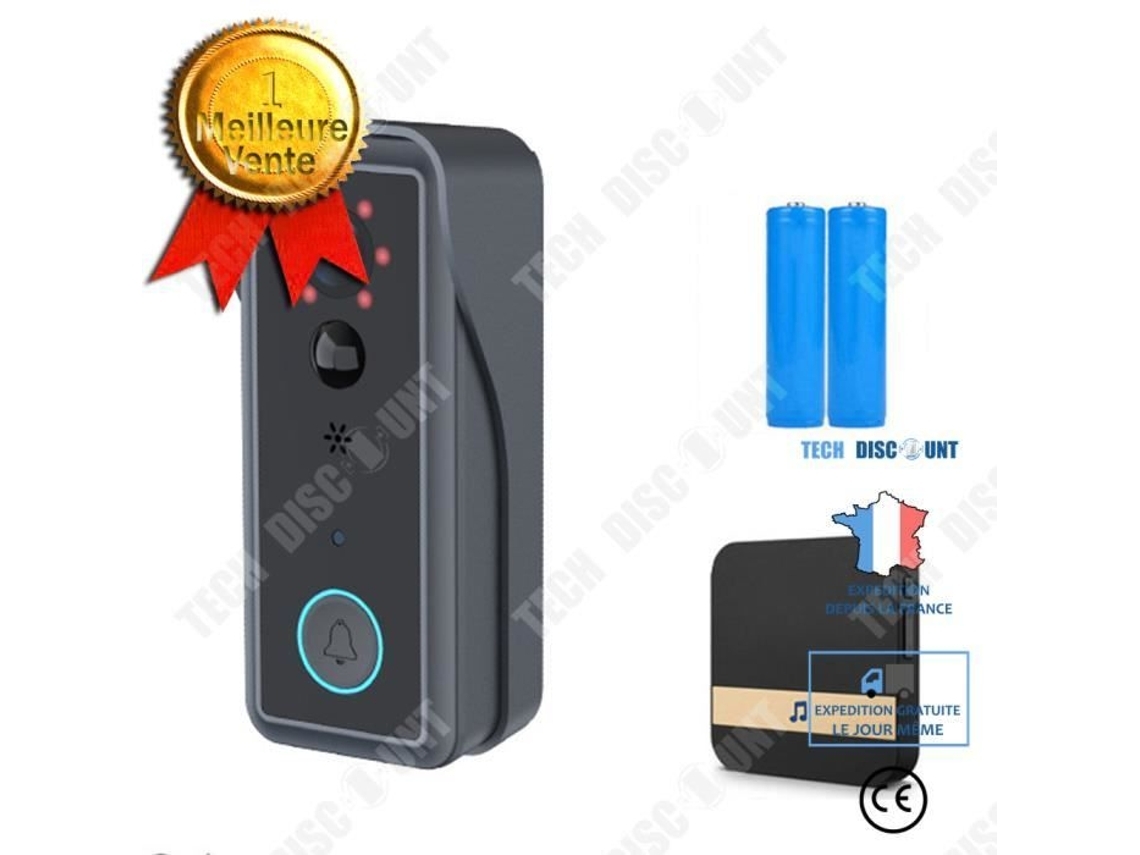 Campainha de Vídeo Td® Mv01 Wi Fi de Dupla Frequência 5g Resistente À Água Recarregável Via Usb Brilvibera wer