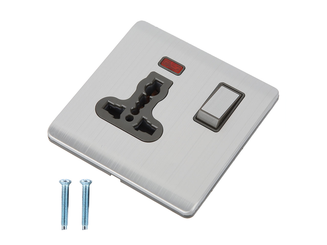Enchufe de pared multifuncional Aiailikill con lámpara y tres orificios