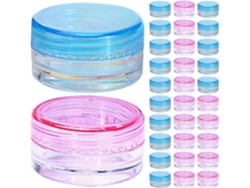 Lot De 100 Pots D'échantillons Cosmétiques 5g Con Cuellovercles, Plastique Transparent