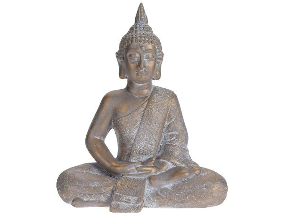 Buda sentado dorado 41x23 cm