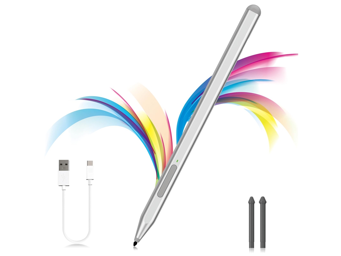 Lápiz óptico HALINUIA para Asus Transformer 3 Pro T303ua con 1024 niveles de presión magnética, carga rápida de 40 minutos y 2 puntas plateadas.