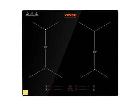 Cooktop eléctrico de 24 hornillas estufa de cristal de cerámica con control táctil de 4 pulgadas VEVOR
