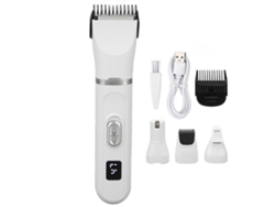 Kit De Cortadores Para Perros Con 4 Cuchillas Inalámbrico Recargable Trimmer De Pata Bajo Ruido Blanco