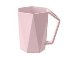 Cepillo de dientes geométrico rosa con vaso reutilizable - Worten