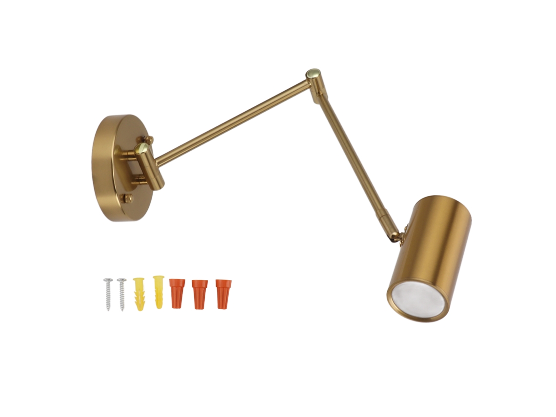 Rebe-lámpara De Pared Con Brazo Oscilante Led 3000k Luz Cálida Ajustable E27 85-265v Para Dormitorio Sala Pasillo