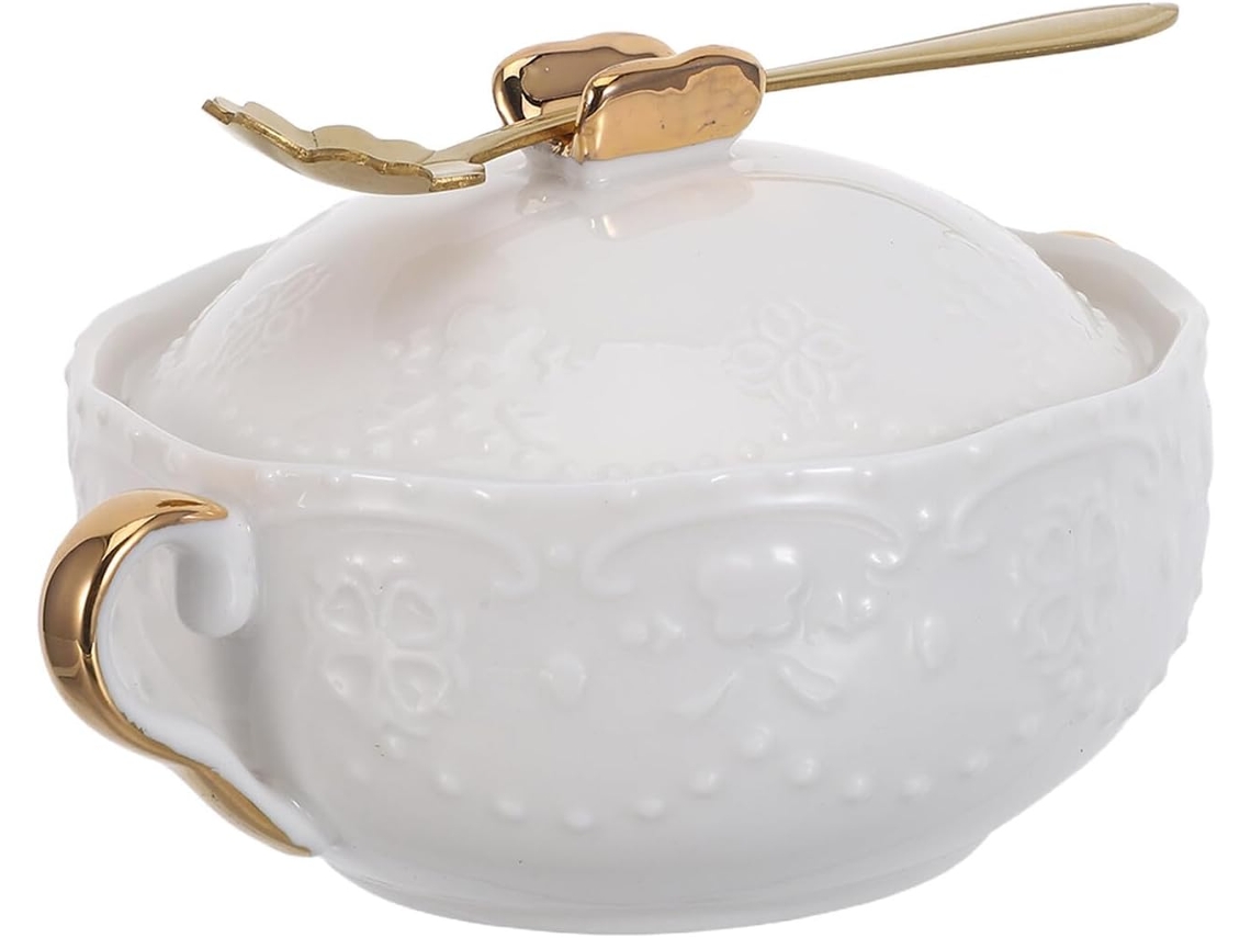 Tazón para sopa con tapa, tazón multifuncional para frutas y postres, práctico accesorio de cocina. Chaberlu