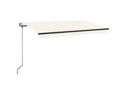 Maison Exclusive - Toldo Automático Con Led Sensor De Viento Crema 450x350 Cm