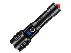 Linternas LED Super Brillante, Linterna Recargable 15000 lúmenes, Linterna Led Recargable, Negra YIZHOOD
