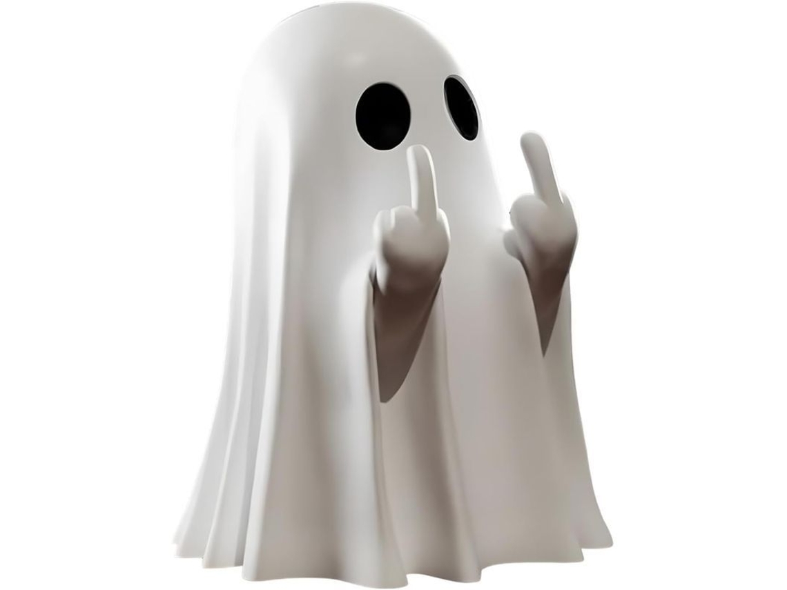 Estatua De Fantasma Con El Dedo Medio Levantado, Figura De Resina Grosera Para Halloween, Adorno Divertido 2024