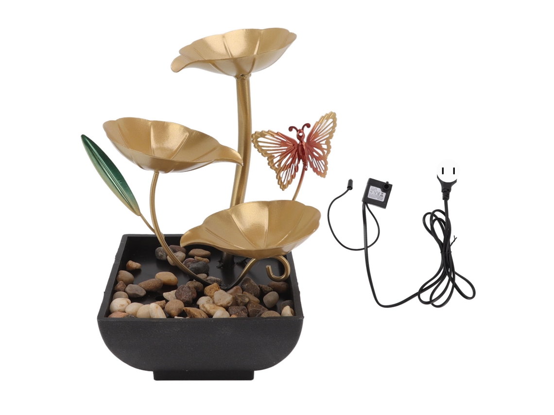 Pequeña fuente de mesa Baok con circulación de agua, ideal para la decoración de interiores, oficinas y salas de estar. Enchufe americano de 110 V.