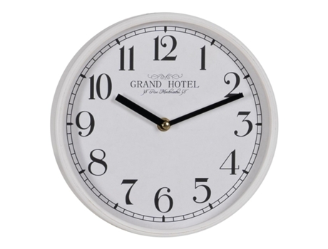 Reloj de Pared Blanco Madera Cristal 22 x 22 x 4,5 cm BIGBUY HOME