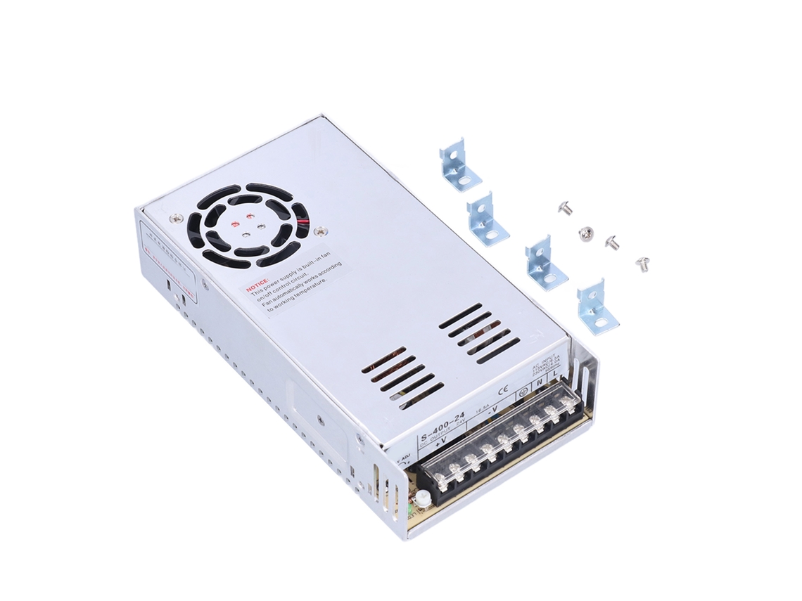 Fuente De Alimentación Dc De Interrupción 400w 24v/16.5a Con Clip Aluminio