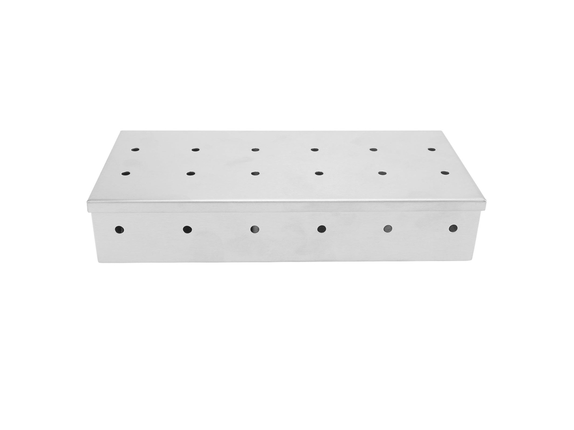 Caja Ahumadora Rectangular Profesional De Acero Inoxidable Para Barbacoa Que Añade Sabor Ahumado.