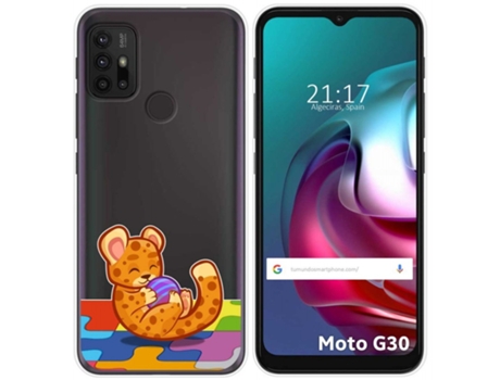 Carcasa Motorola Moto G10 / G30 TUMUNDOSMARTPHONE Dibujos Transparente Multicolor