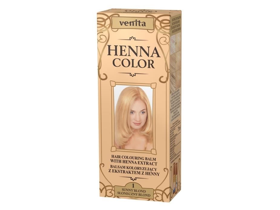 Henna Color Bálsamo Colorante Con Extracto De Henna 1 Rubio Soleado 75ml