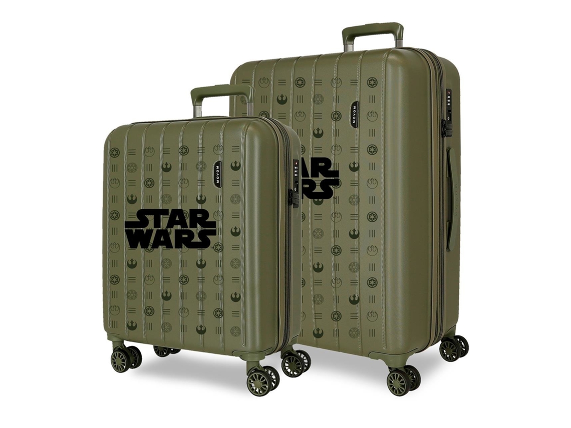 Juego de maletas con logo ABS de Star Wars en color caqui con capacidad de 84,24 l
