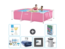 Intex Piscina Com Estrutura Retangular - 220x150x60 Cm - 7-peças S59