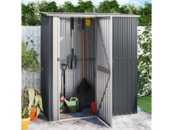 Caseta de jardín de acero galvanizado antracita de 180,5 x 97 x 209,5 cm LOVELY HOME