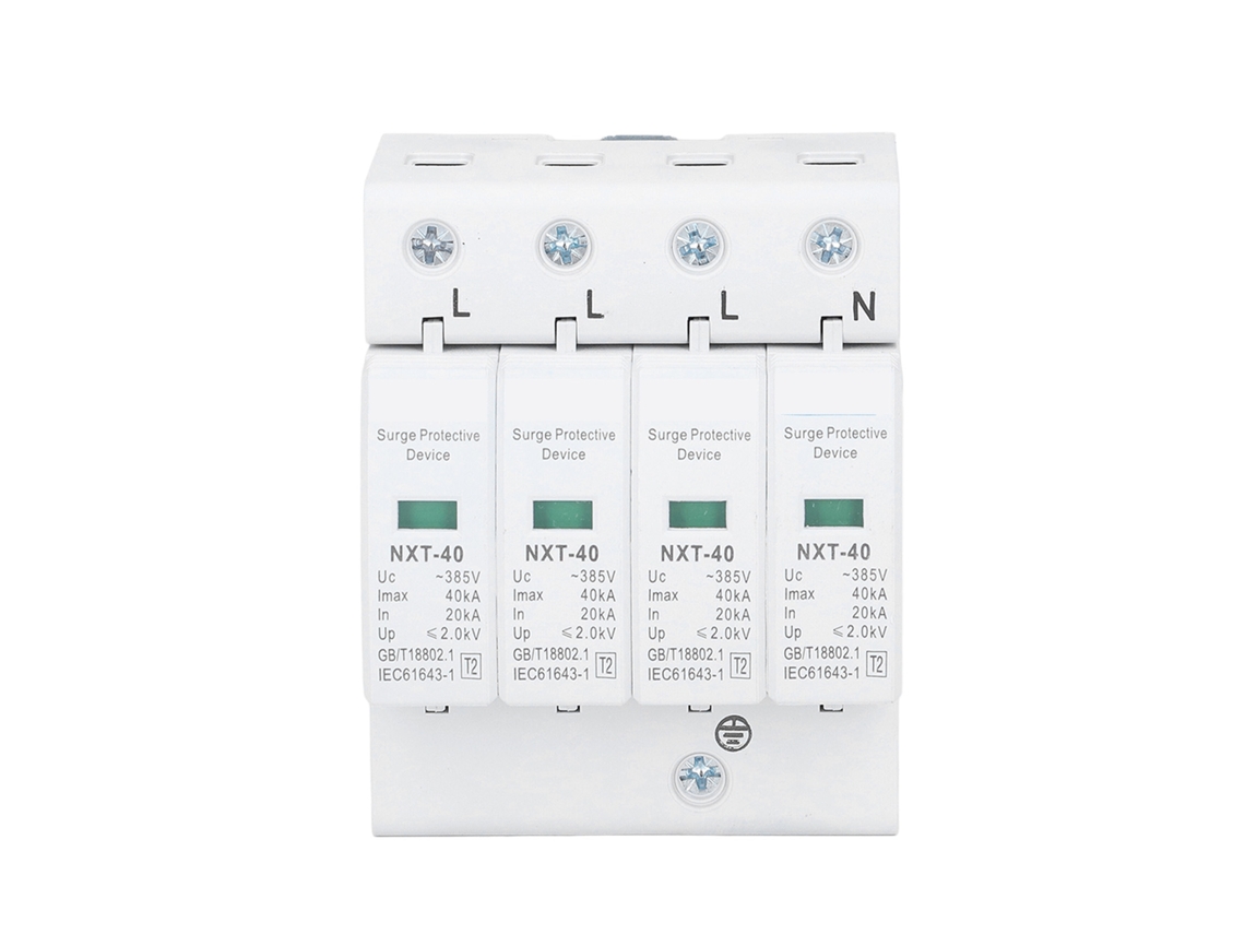 Protector Contra Sobretensiones Residencial De Bajo Voltaje Pa66, 4 Polos, 40 Ka, 230-400 V