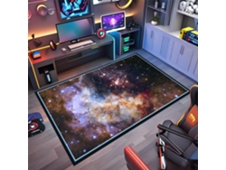 Tapete Protetor Cadeira Gamer Piso Antiderrapante 80 X 100 Cm Piso Azulejo Laminado Azul Chão