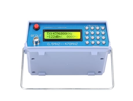 Medidor generador de señal RF de 0,5 MHz-470 MHz, probador para Radio FM, walkie-talkie, depuración Digital CTCSS, salida única azul