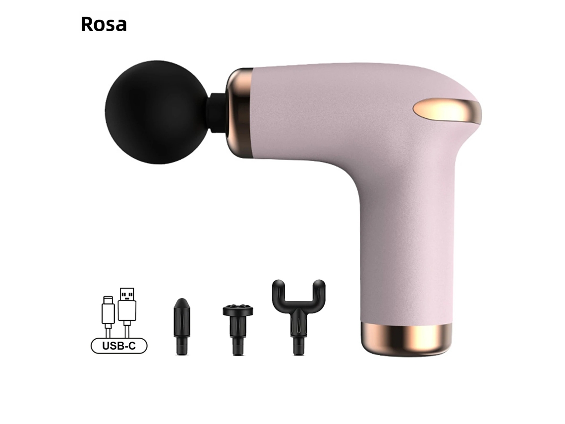 (rosa) Mini Masajeador Usb Portátil Para Un Alivio Profundo Del Dolor Muscular De La Espalda