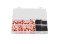 Kit De 260 Terminales De Anillo De Cobre Awg 4-12 Con Intercambiador De Calor Retráctil Para Proyectos De Bricolaje.
