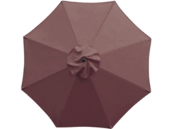 Tela de repuesto para sombrilla de exterior, 8 varillas, 3 metros, impermeable, protección UV, Cafe Siurn (sin soporte para sombrilla)