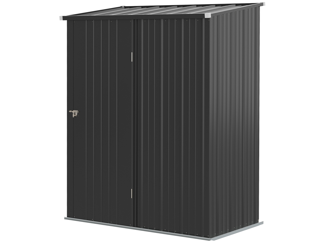 Gartenschuppen negro 161,5x94,5x196cm