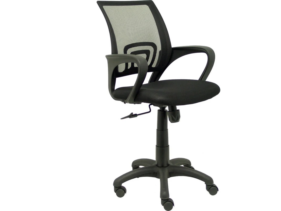 Silla de Escritorio Operativa PYC Vianos Negro (Brazos Fijos - Malla)