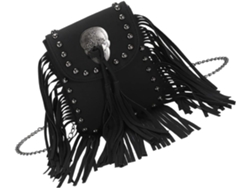 Bolso De Hombro De Mujer Con Cadena Y Flecos: Práctico Para El Uso Diario, Las Compras Y Los Viajes.